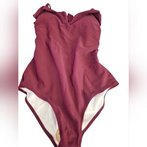 Cocopear Women's Flattering One-Piece Swimsuit Burgundy| M